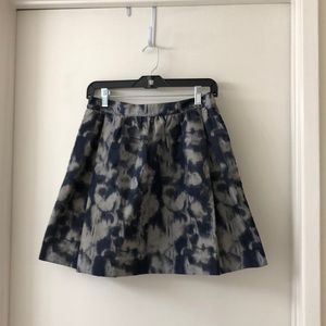 MICHAEL Michael Kors Navy Gray Patterned Skirt